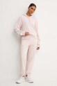 Бавовняна кофта adidas Essentials IY4214 рожевий AW24