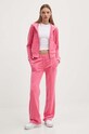 Велюрова кофта Juicy Couture JCAP176.679 рожевий AW24