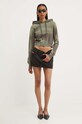 Бавовняна кофта Diesel F-SLIMMY-HOOD-P1 A14184.0IPAP зелений AW24