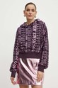 Versace Jeans Couture hanorac de bumbac cu modele violet 77HAI314.FS172