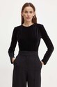 Armani Exchange body welurowe 6DYMBD.YJ9WZ czarny