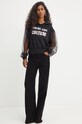 Βαμβακερή μπλούζα Versace Jeans Couture 77HAIC01.CF00C μαύρο AW24