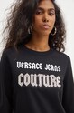 Бавовняна кофта Versace Jeans Couture чорний 77HAIC02.CF00C
