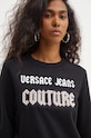 Хлопковая кофта Versace Jeans Couture чёрный 77HAIC02.CF00C