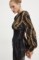 Бавовняна кофта Versace Jeans Couture чорний 77HAI3A4.FS159