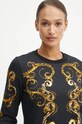 Бавовняна кофта Versace Jeans Couture чорний 77HAI3P9.FS178
