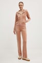 Βελούδινη μπλούζα Juicy Couture ROBERTSON GOLD JCAP176G.681 μπεζ AW24