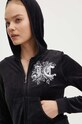 Juicy Couture bluza welurowa RENAISSANCE ROBYN HOODIE czarny JCGAS224001.101