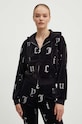 Juicy Couture bluza welurowa NALA AO DIAMANTE czarny JCMAS224251.101