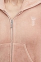 Velúrová mikina Juicy Couture HERITAGE ROBYN HOODIE JCSEBJ007.678 béžová