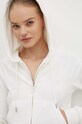 Velurová mikina Juicy Couture MADISON bílá JCWA122001.440