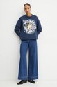Памучен суичър Weekend Max Mara 2425926022600 тъмносин AW24