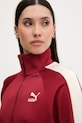 Puma Iconic T7 Track Jacket Women's zip-up sweatshirt with cotton red 627994