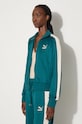 Puma Iconic T7 Track Jacket zip-up sweatshirt cotton Women's green 627994