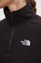 Спортен суичър The North Face 100 Glacier Cropped 1/4 Zip NF0A855N4H01 черен