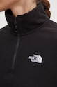 The North Face hanorac 100 Glacier Cropped 1/4 Zip NF0A855N4H01 negru