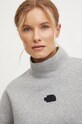 The North Face bluza Mock Neck Sweatshirt gri NF0A89C1EC41