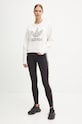 Бавовняна кофта adidas Originals Leopard Sweat IW8477 білий AW24