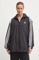 adidas Originals bluza Oversized Zip Off Tracktop cu captuseala negru JM9251
