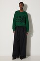 MM6 Maison Margiela pulover de lână S62HL0029.M13074 verde AW24