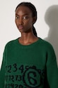 MM6 Maison Margiela pulover de lână S62HL0029.M13074 verde