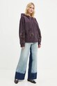 Бавовняна кофта MM6 Maison Margiela S62GU0130.M25004 фіолетовий AW24