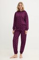 HUGO bluză lounge 50523400 violet AW24