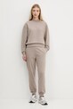 Bavlnená mikina HUGO 50527463 béžová AW25