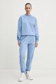 HUGO bluza bawełniana 50527463 niebieski SS25