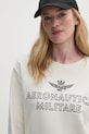 Bavlněná mikina Aeronautica Militare béžová FE1971DF567