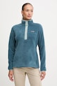 Sportovní mikina Columbia Benton Springs bez kapuce tyrkysová 2085651
