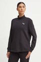 Бавовняна кофта Puma без капюшона чорний 681629