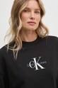 Βαμβακερή μπλούζα Calvin Klein Jeans μαύρο J20J224177