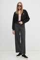Βαμβακερή μπλούζα Calvin Klein Jeans J20J224440 μαύρο AW24
