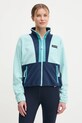 Columbia hanorac fleece Backbowl II FZ Fleece cu modele turcoaz 2092163
