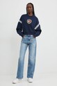Tommy Jeans hanorac de bumbac DW0DW18772 bleumarin AW24