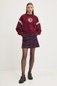 Bavlnená mikina Tommy Jeans DW0DW18772 burgundské AW24