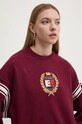 Bavlnená mikina Tommy Jeans burgundské DW0DW18772