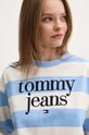 Tommy Jeans hanorac de bumbac albastru DW0DW19041