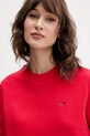 Tommy Jeans bluza damska z bawełny czerwony DW0DW19959
