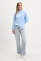Tommy Jeans mikina dámská s bavlnou DW0DW19959 modrá SS26