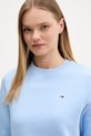 Tommy Jeans mikina dámská s bavlnou modrá DW0DW19959