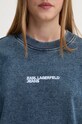 Бавовняна кофта Karl Lagerfeld Jeans 246J1801 блакитний