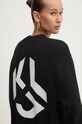 Karl Lagerfeld Jeans pulover de bumbac negru 246J2000