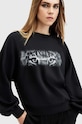 Βαμβακερή μπλούζα AllSaints STARE CYGNI W089JB μαύρο AW24