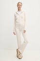 Juicy Couture bluză din velur ROBERTSON GOLD JCAP176G.692 bej AW24