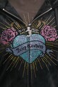 Juicy Couture bluza welurowa SACRED HEART ROBERTSON HOODIE JCBAS224816.101