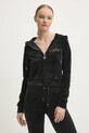 Велюрова кофта Juicy Couture REGAL MADISON HOODIE JCBAS224828.101 чорний