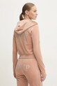 Odzież Juicy Couture bluza welurowa MADISON HOODIE JCWA122001.681 brązowy