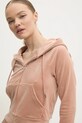 Juicy Couture bluza welurowa MADISON HOODIE brązowy JCWA122001.681